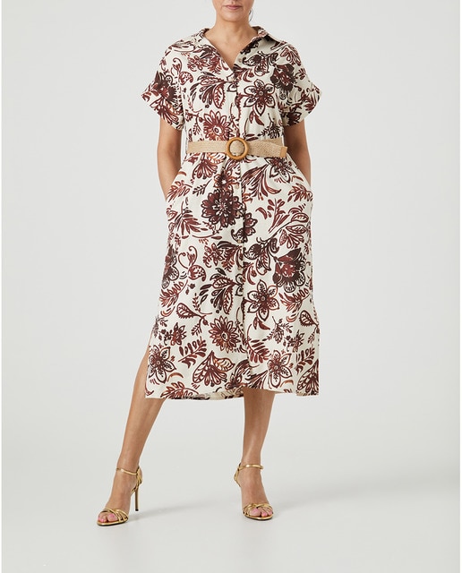 Imagen 0 de Vestido camisero estampado