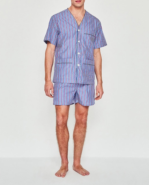 Imagen 0 de Pijama de hombre corto rayas