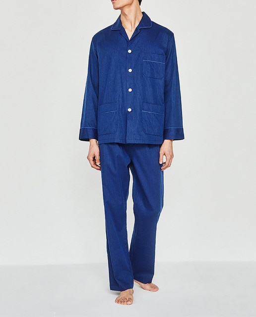 Imagen 0 de Pijama largo de hombre microdibujo