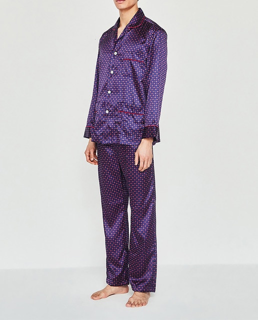 Imagen 0 de Pijama largo de hombre estampado