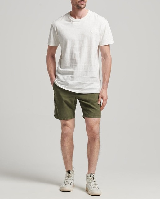 Imagen 0 de Pantalones de hombre cortos sobreteñidos de algodón orgánico con logotipo Vintage Logo