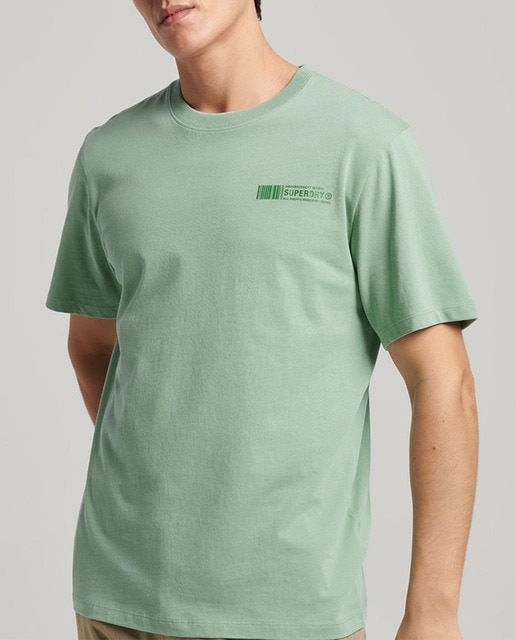 Imagen 0 de Camiseta de hombre de algodón orgánico Code con logotipo Stacked