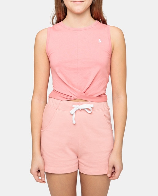 Imagen 0 de Camiseta con logo bordado en color rosa