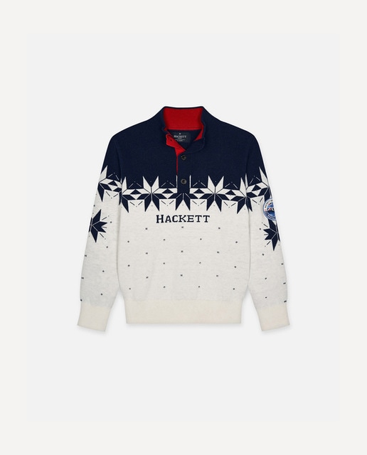 Imagen 0 de Jersey de niño cuello botones jacquard alpino