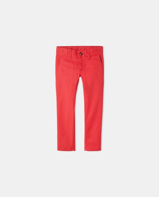 Imagen 0 de Pantalón chino de niño slim color rojo