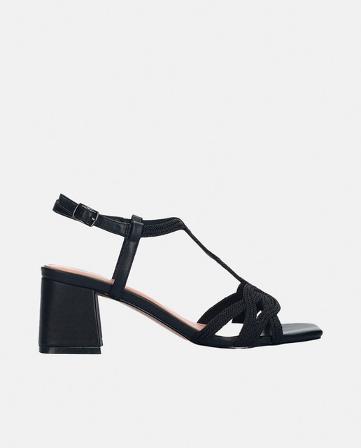 Imagen 0 de Sandalias Heidi mujer en textil tiras tacón bloque