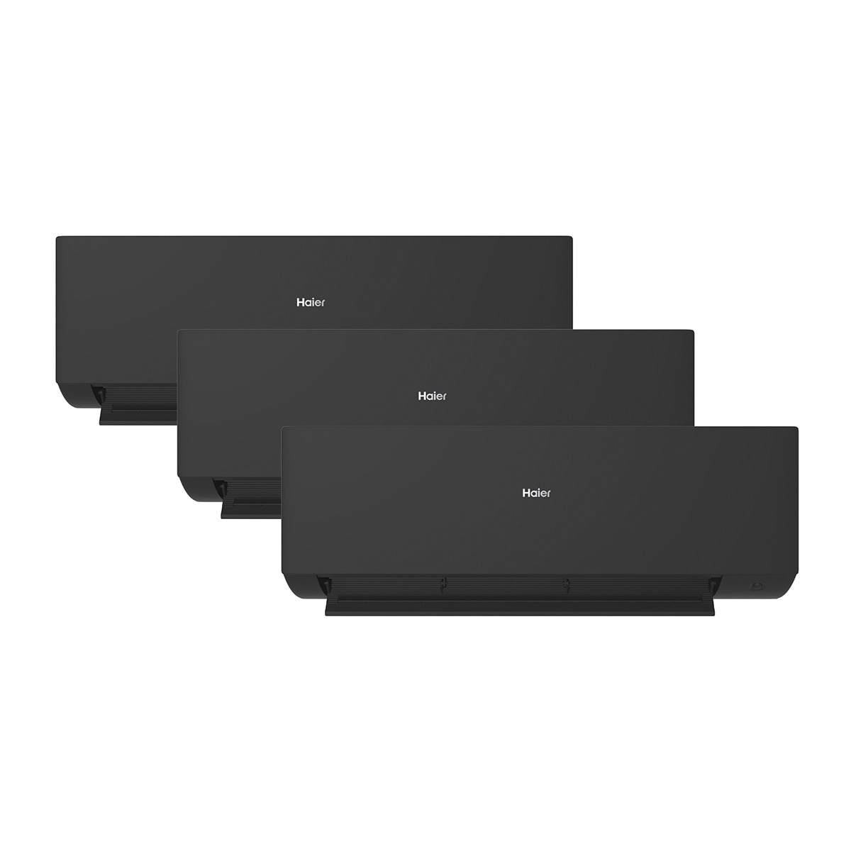 Imagen 0 de Aire acondicionado Multisplit 3x1 Haier Inverter con 2.408 frig/h +  2.408 frig/h + 3.010 frig/h - Expert Negro  3