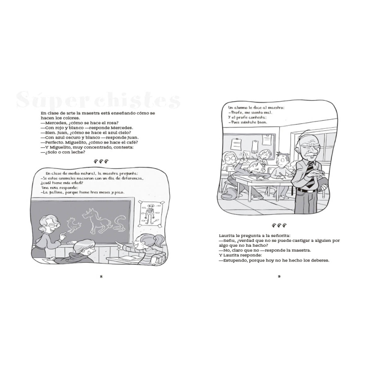 Súper Chistes 1 - Los chistes más tronchantes sobre el lugar más aburrido del mundo: ¡EL COLE!: Libro de chistes para niños y niñas  (Tapa blanda) 3