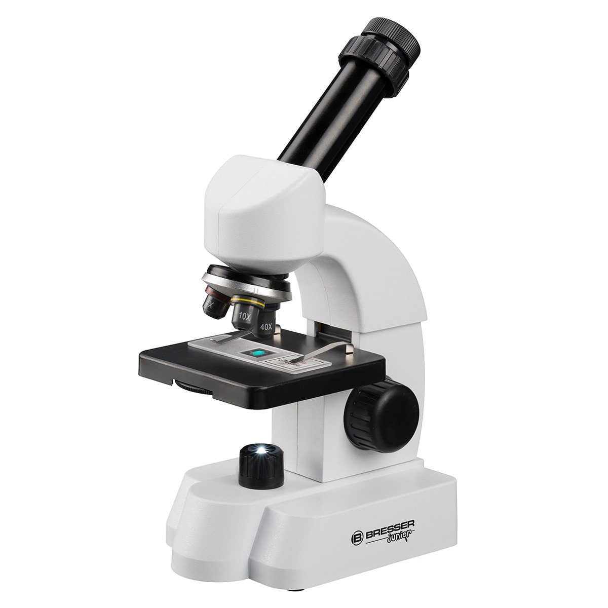Microscopio Bresser Junior 40-640x con Juego de Accessorios inteligentes Blanco / Negro-3