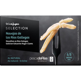 navajas al natural de las rías gallegas 6-8 piezas lata 63 g neto escurrido - El Corte Ingles Selection