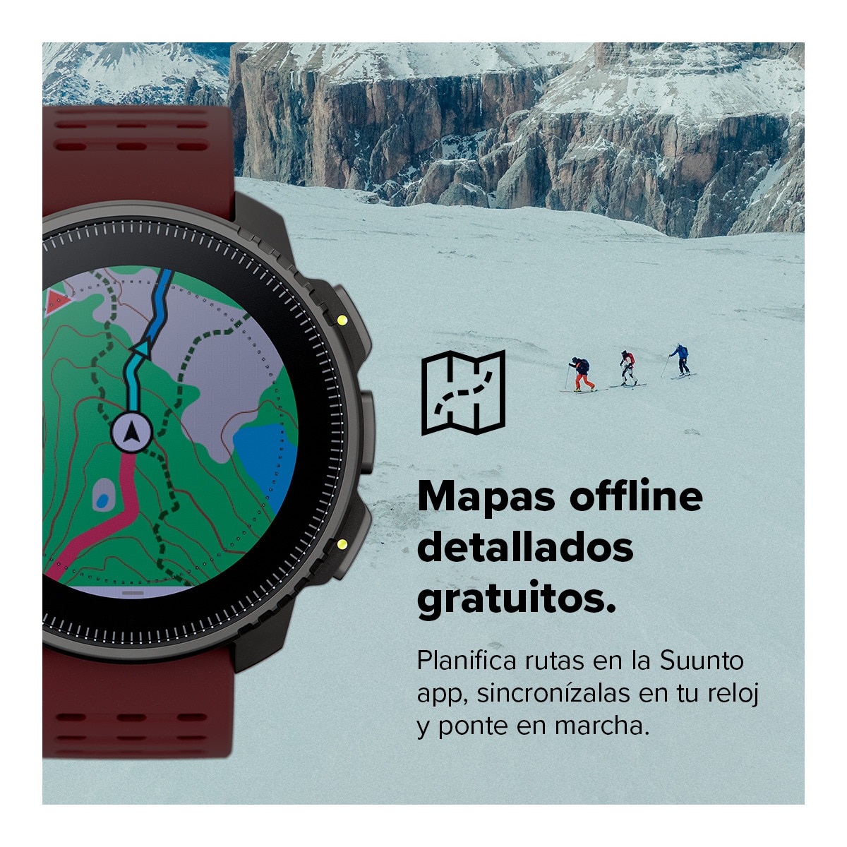 Relógio GPS Vertical Bordeaux/Preto-9