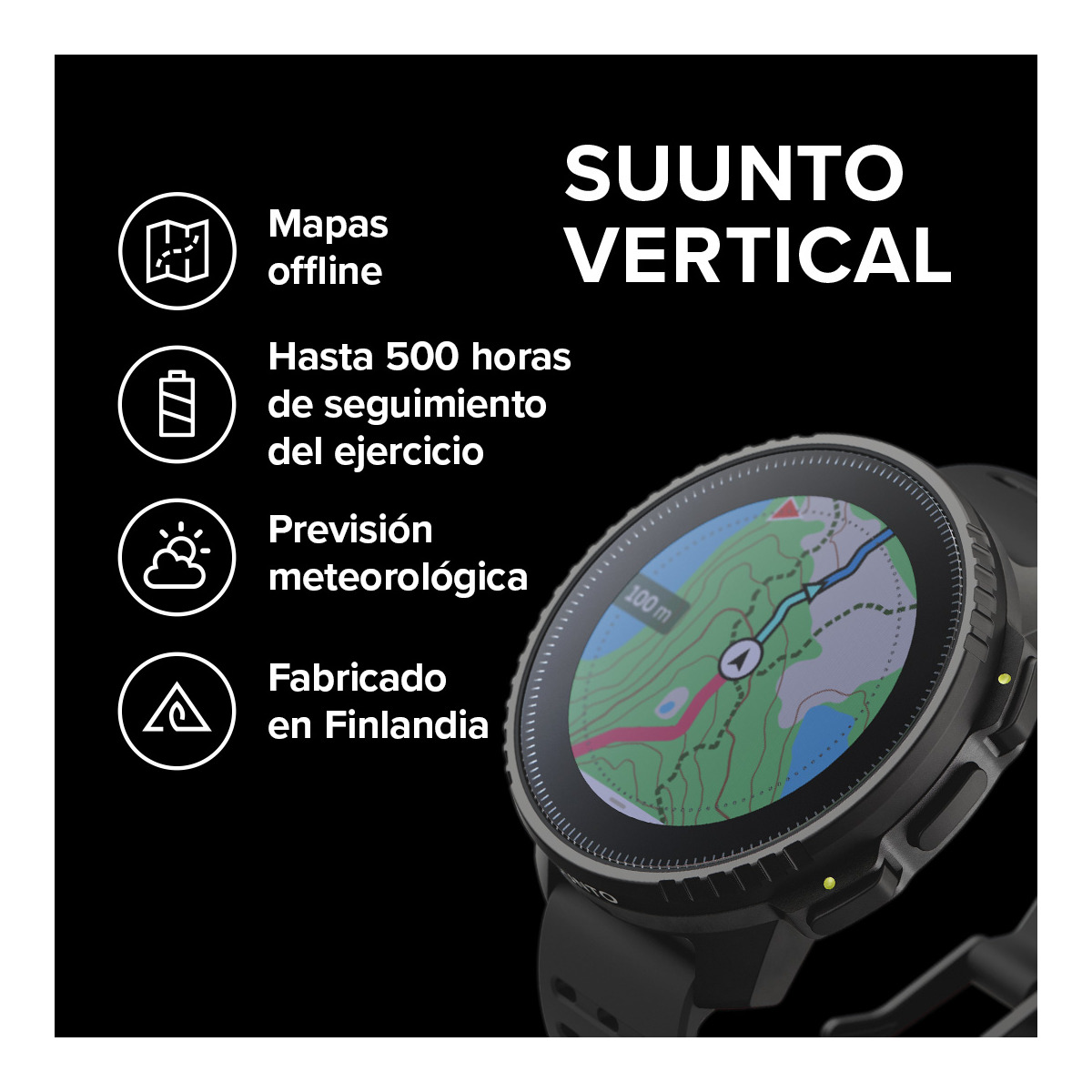 Relógio GPS Vertical Solar - Steel Preto-8