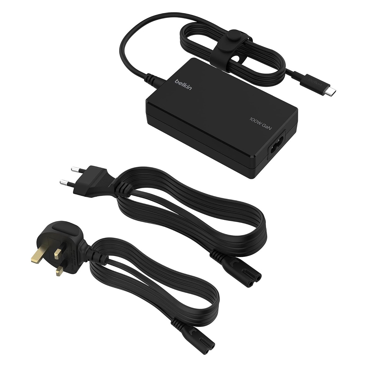 Adaptador de corriente Belkin Connect USB-C GaN?de 100 W Negro-2