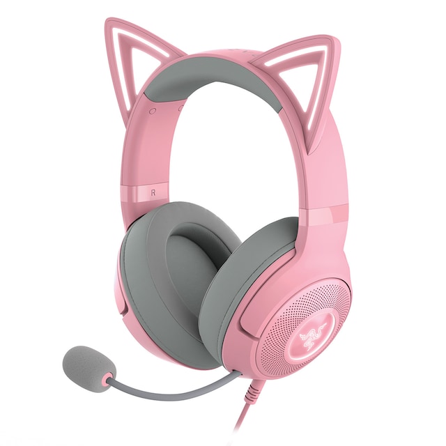 Imagen 0 de Auriculares Gaming con micrófono y cable Razer Kraken Kitty V2 Quartz