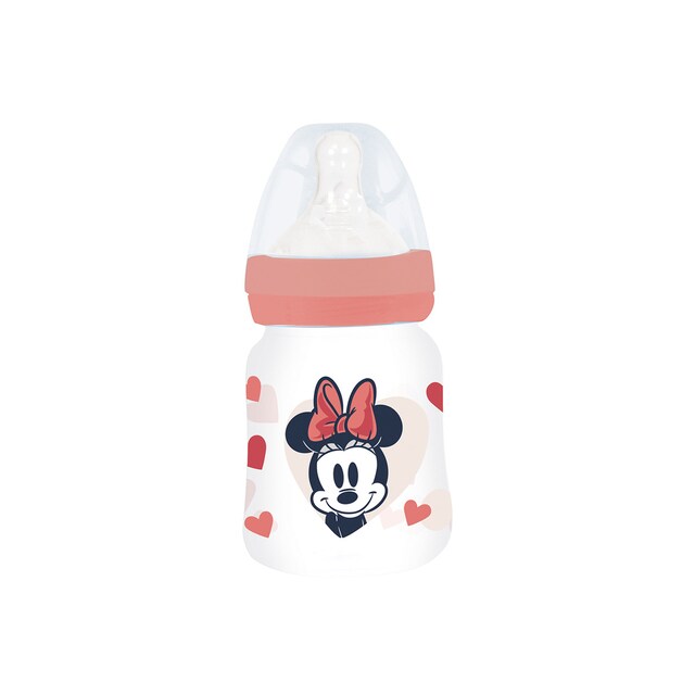 Imagen 0 de Stor biberon cuello ancho 150 ml tetina silicona 3 posiciones minnie mouse heart full
