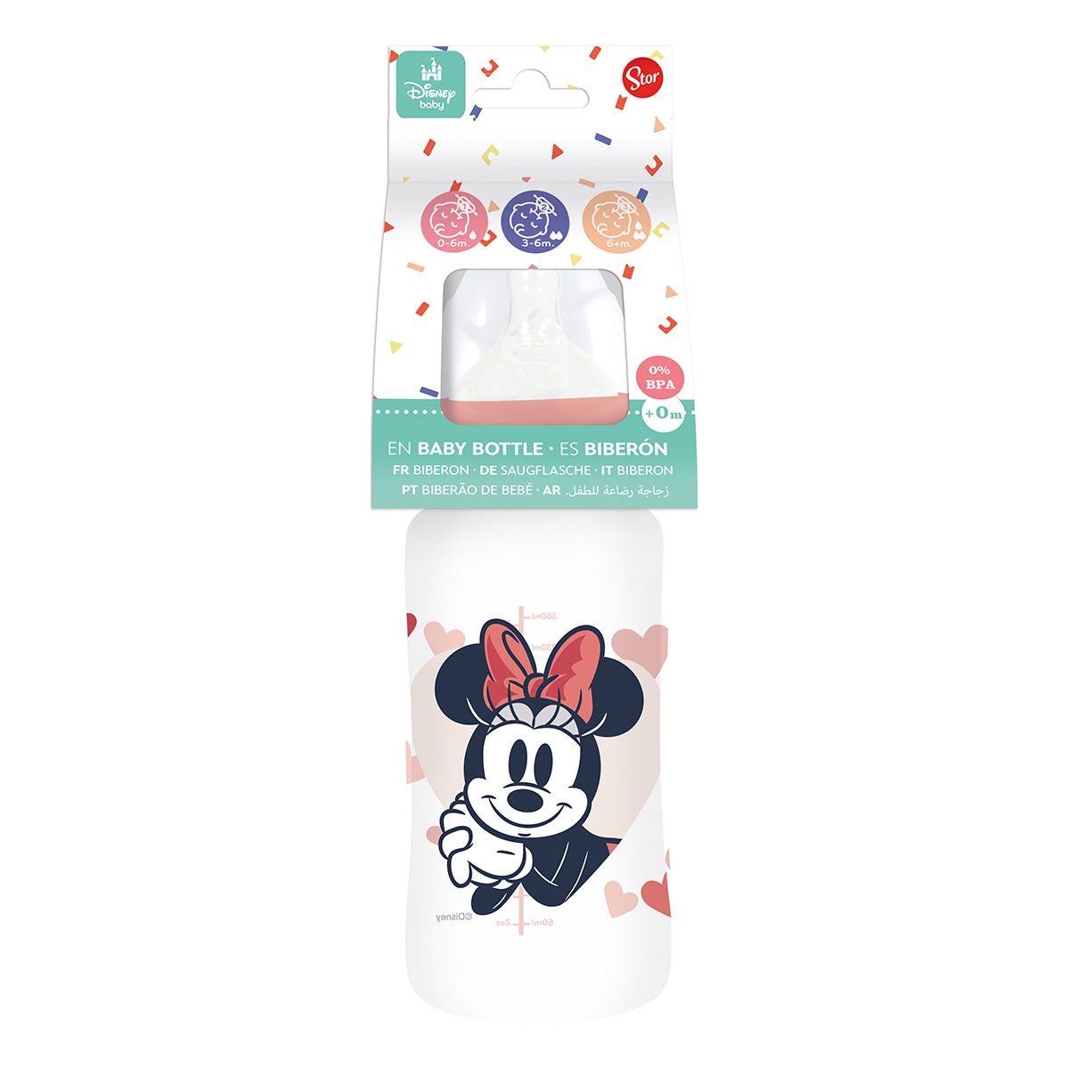 Biberón 360 ml Minie Mouse Rosa-2