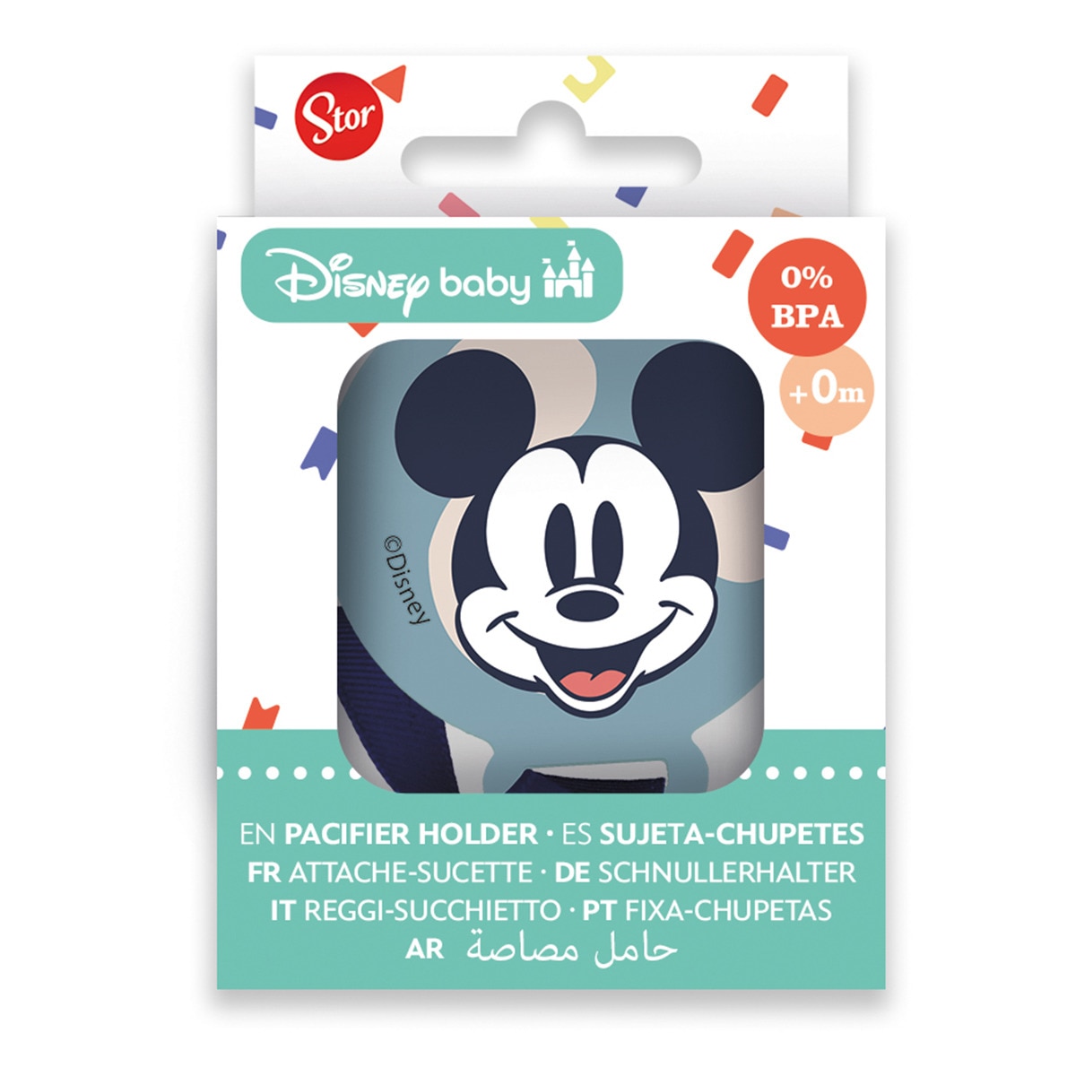 Stor sujeta chupetes mickey mouse full of smiles Azul-2