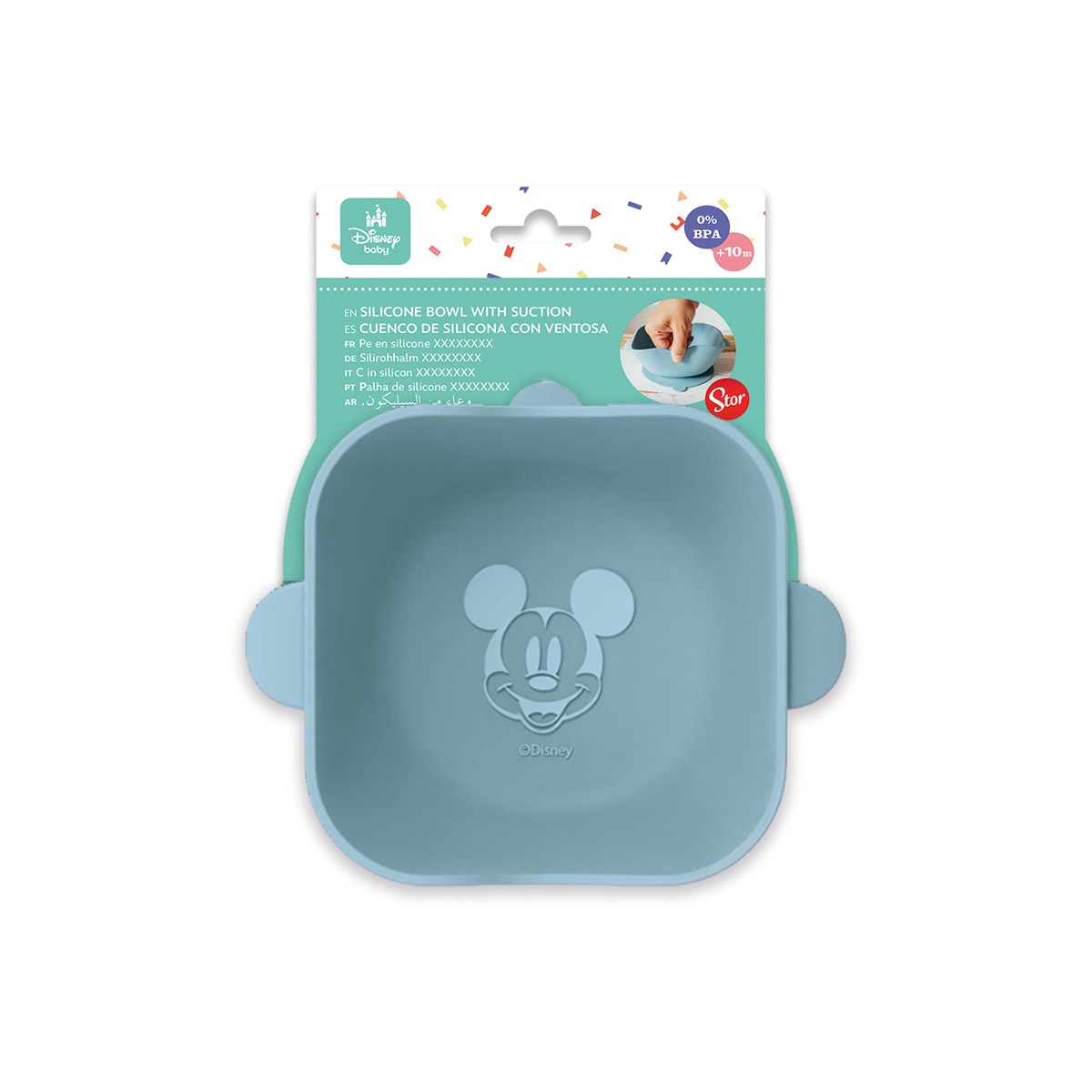 Imagen 0 de Stor cuenco cuadrado de silicona con ventosa mickey mouse