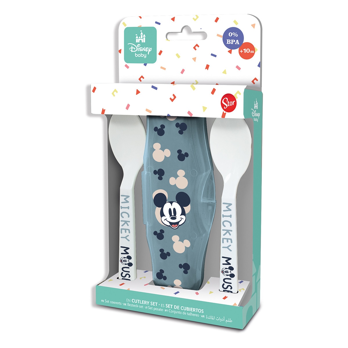 Stor estuche 2 cucharas pp mickey mouse full of smiles Azul-2