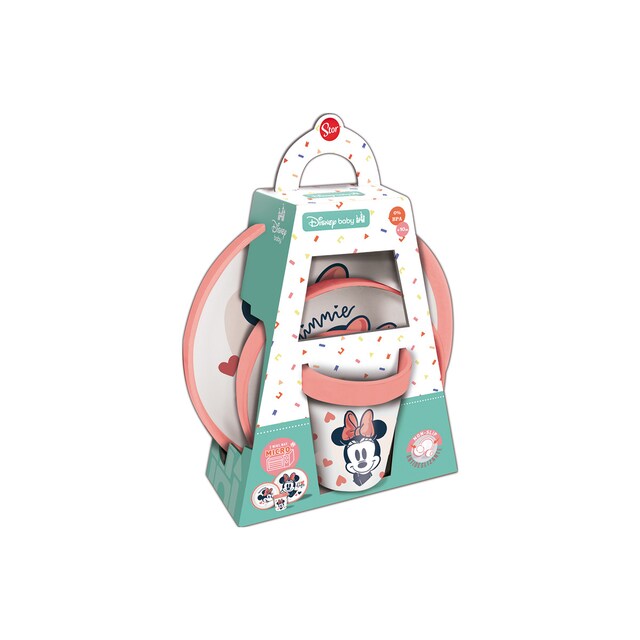 Imagen 0 de Stor set 3 pcs vajilla premium bicolor antideslizante minnie mouse heart full