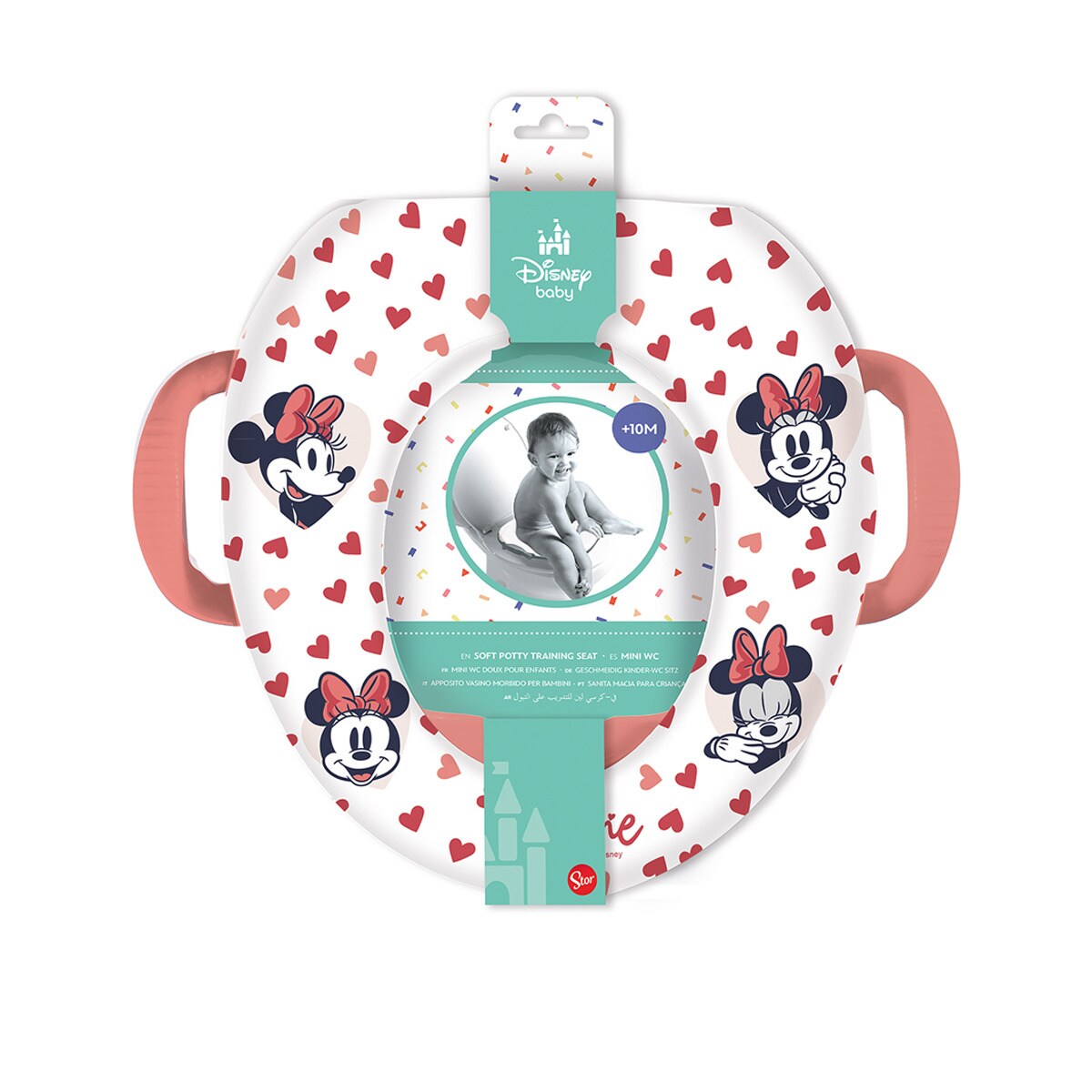 Stor mini wc con asas minnie mouse heart full Rosa-1