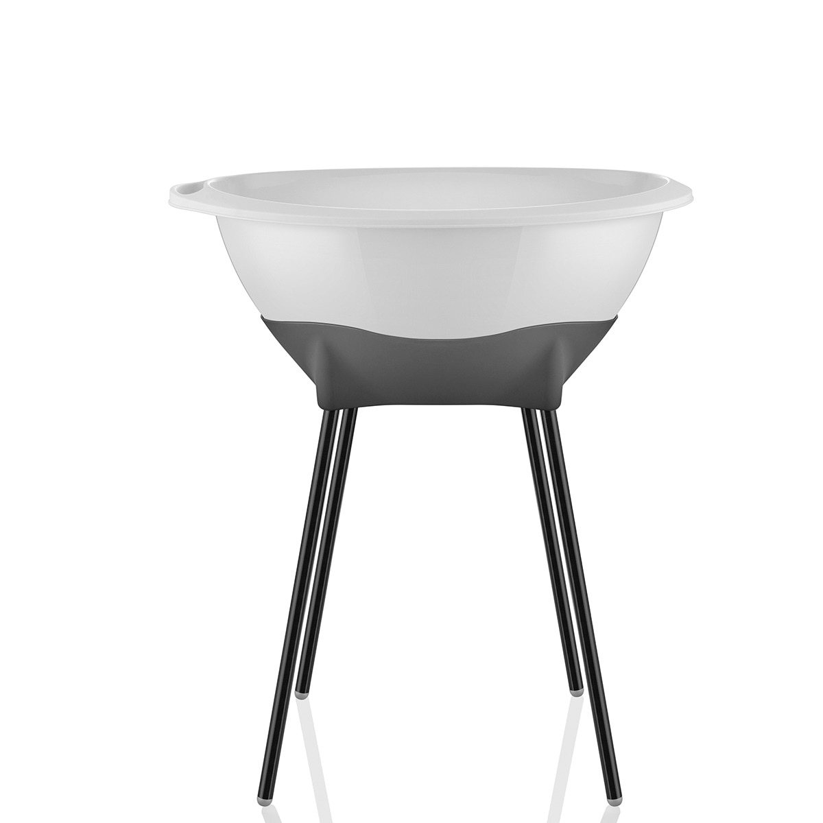 Bañera con soporte para bebé Blanco-6