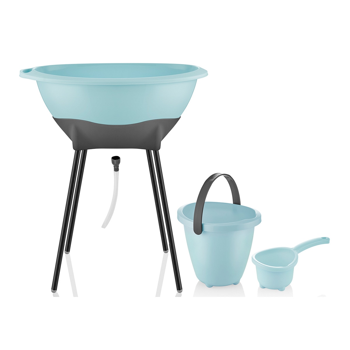 Bañera con soporte para bebé Turquesa-1