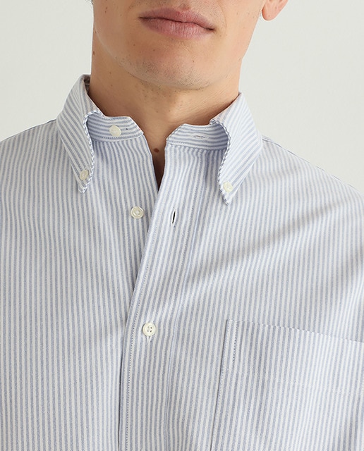Imagen 0 de Camisa Non Iron de hombre slim de rayas azul