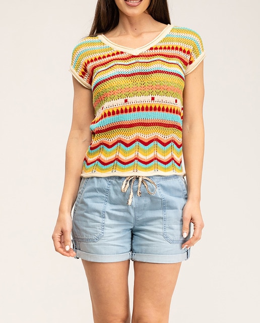 Imagen 0 de Jersey manga corta crochet