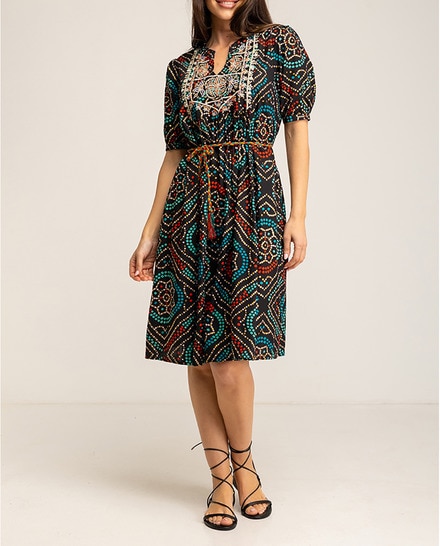 Vestido corto estampado — oferta en Primeriti