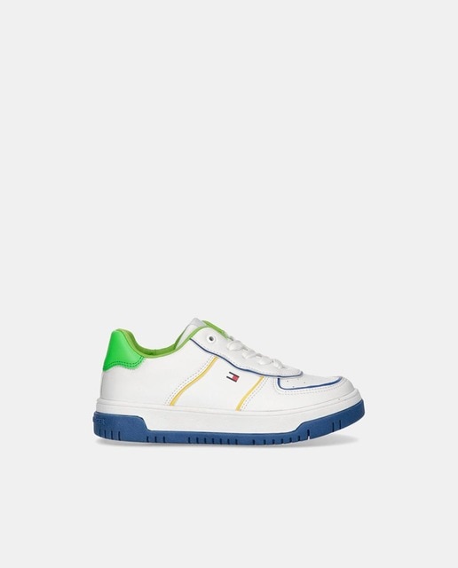 Imagen 0 de Zapatillas de niño en multicolor bajas tipo basket con logotipo y suela bicolor