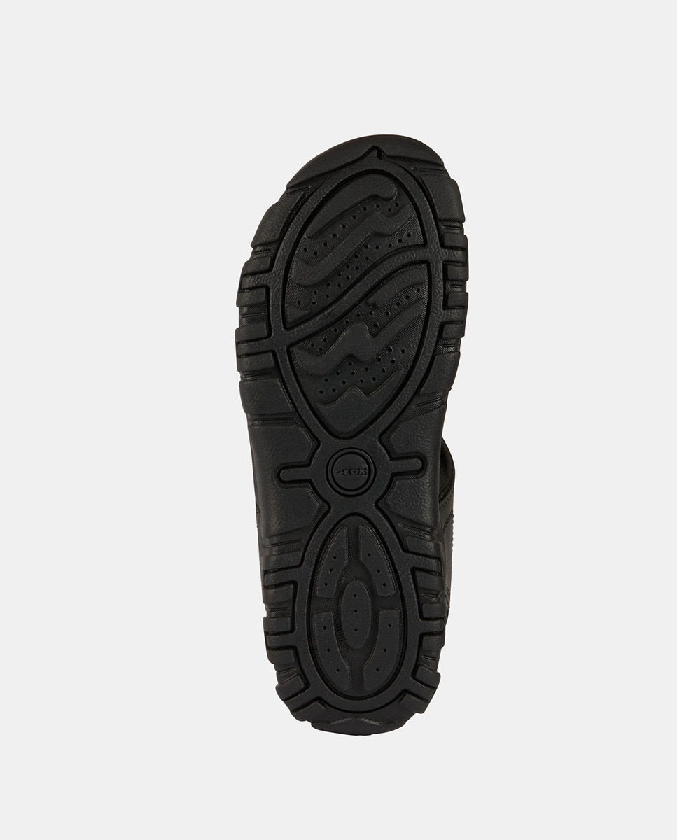 Sandálias Abertas Strada com Fecho Aderente e em Têxtil Preto-10