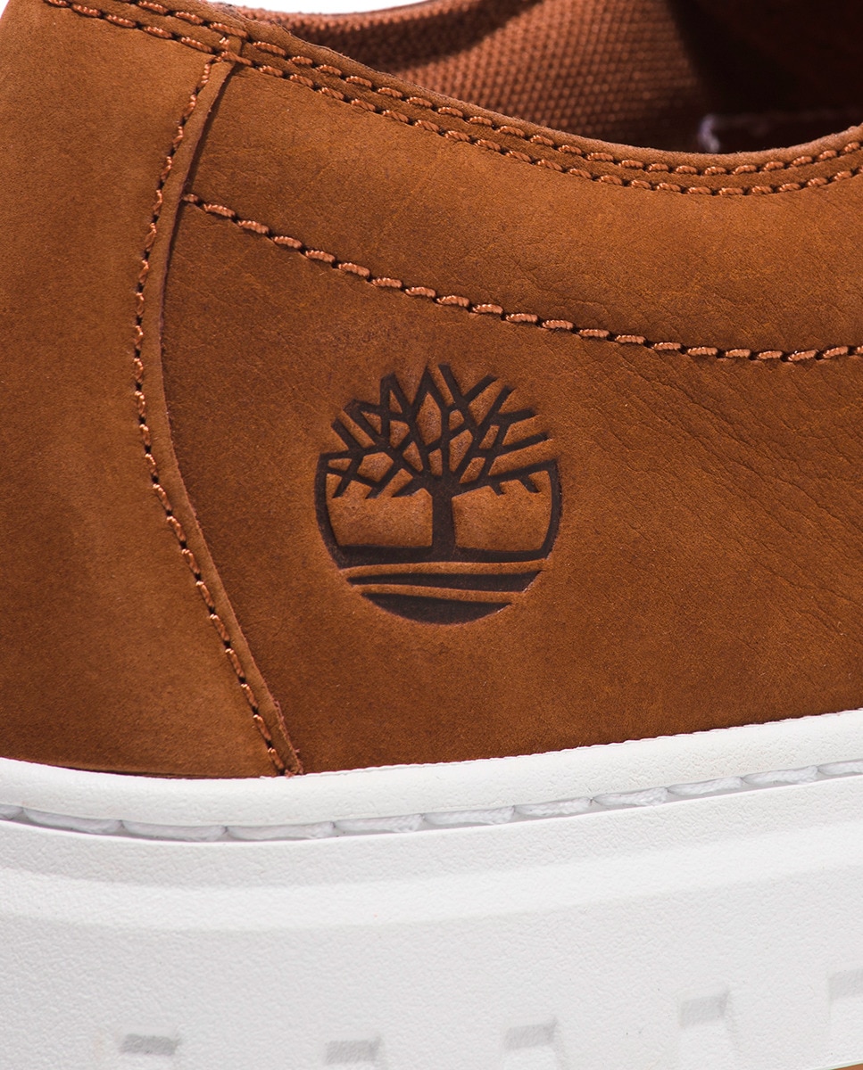 Sapatilhas Baixas Maple Grove em Pele Castanho-16