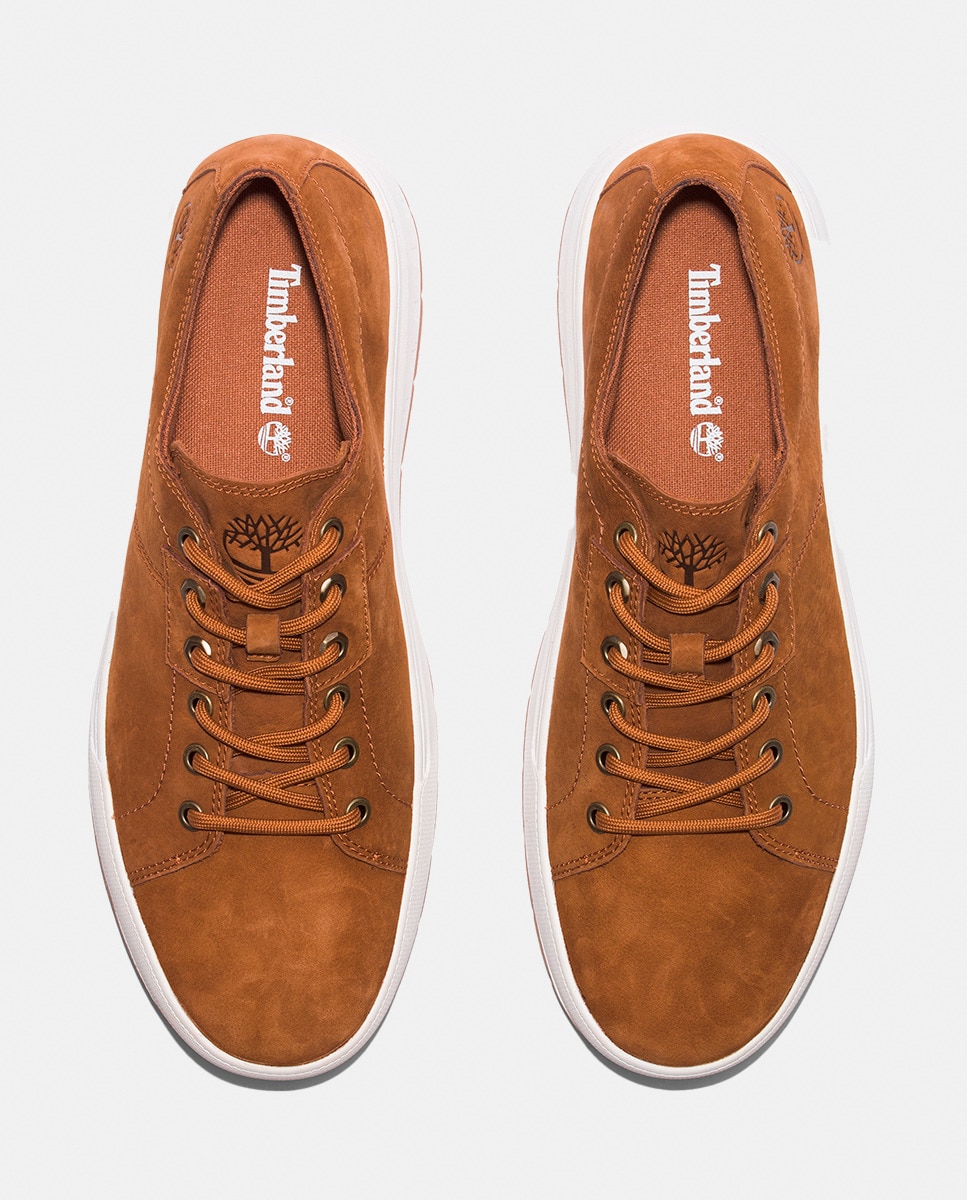 Sapatilhas Baixas Maple Grove em Pele Castanho-11