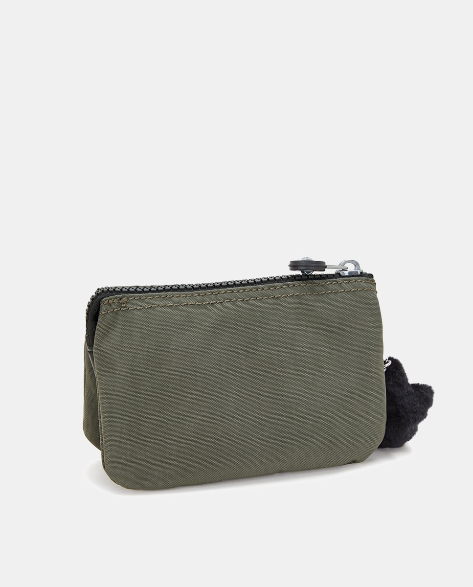 Porta-Moedas Pequeno com Vários Bolsos Caqui-2