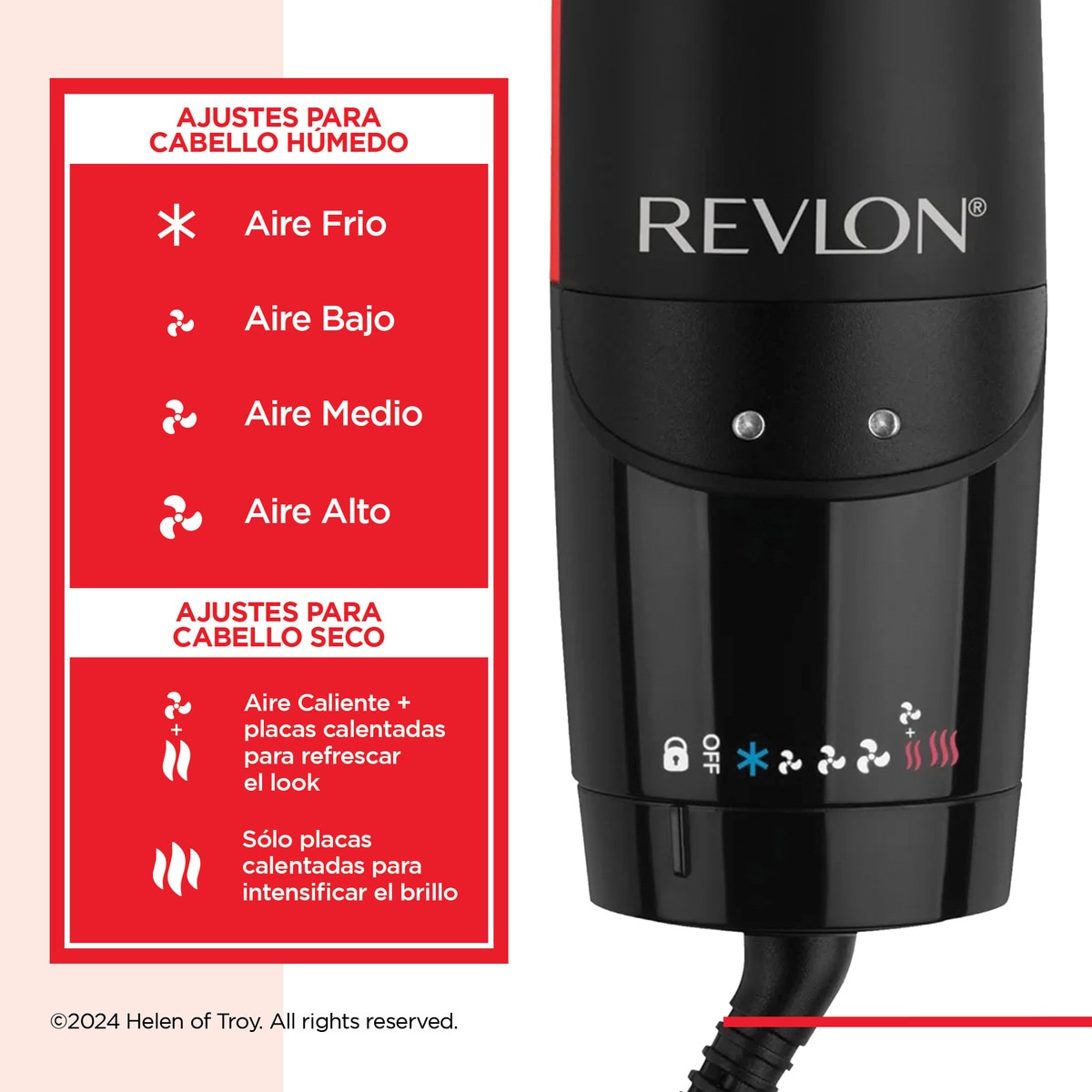 Plancha secador de pelo Revlon One Step RVDR5330 Negro / Rojo-5
