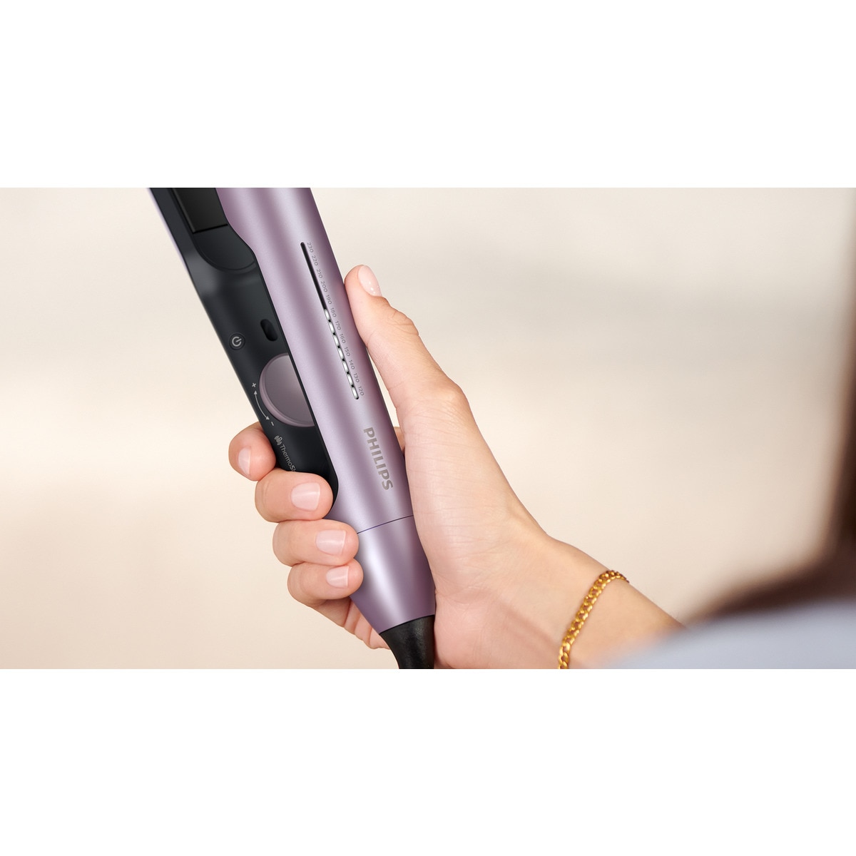 Plancha de pelo Philips Serie 5000, con tecnología ThermoShield 10