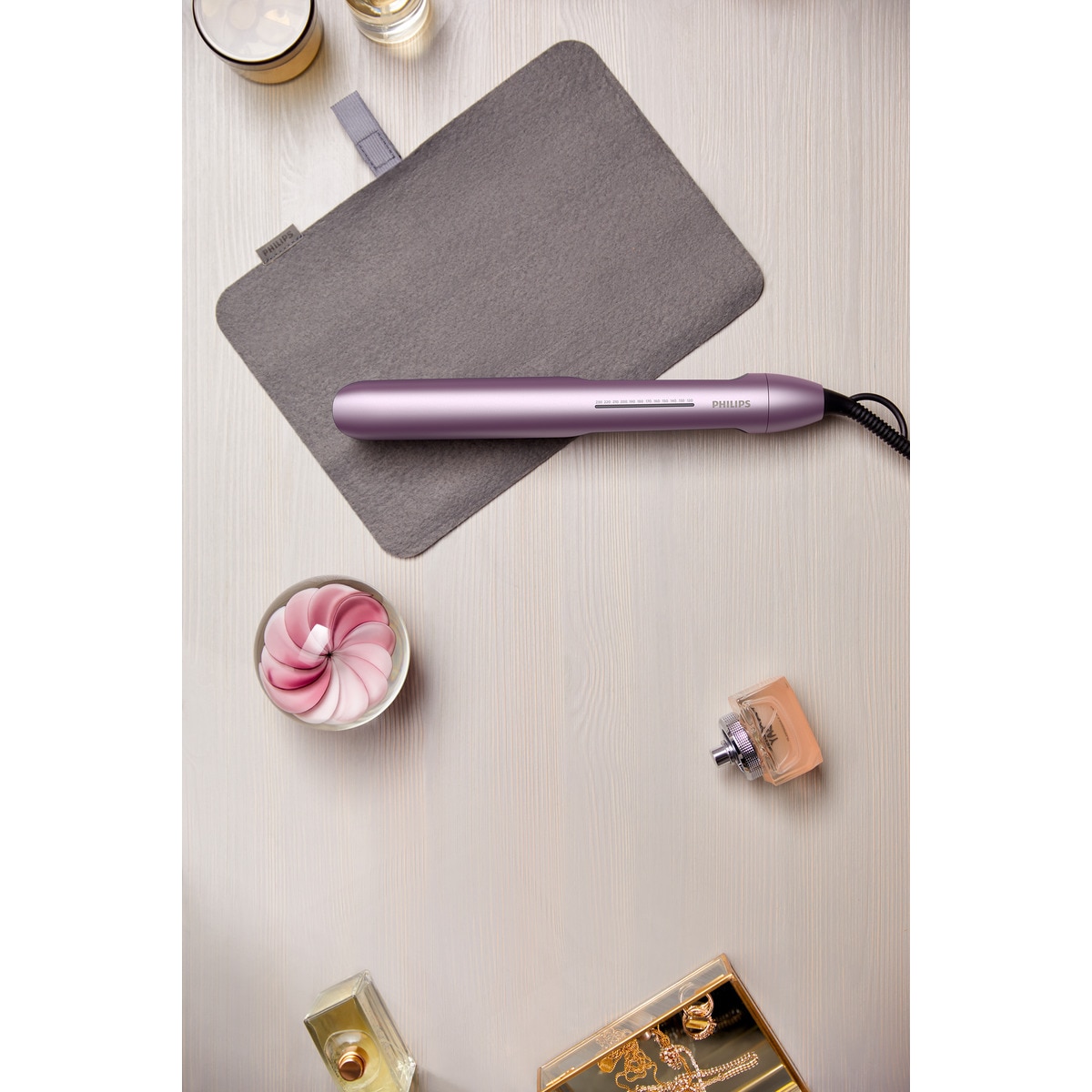 Plancha de pelo Philips Serie 5000, con tecnología ThermoShield 7