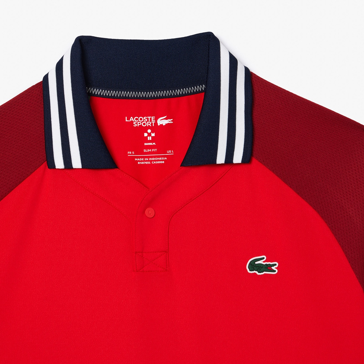 Polo de Homem Ultra Dry Lacoste x Daniil Medvedev Vermelho-5
