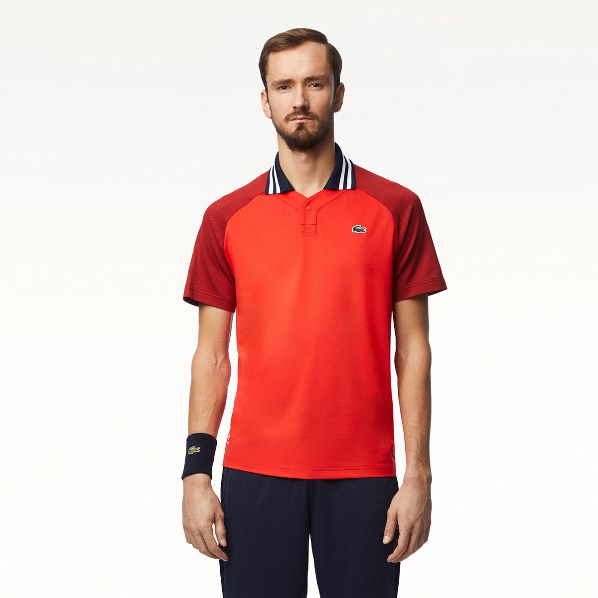 Polo de Homem Ultra Dry Lacoste x Daniil Medvedev Vermelho-1