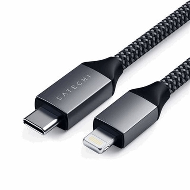 Imagem 0 de Cabo Satechi USB-C para Lightning ST-TCL18M - Cinzento