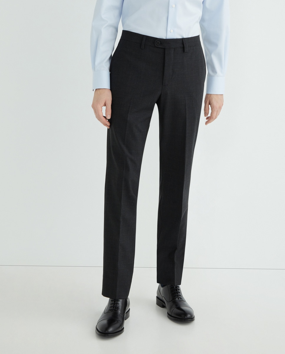 Calças Slim Fit Cinzento-escuro-1