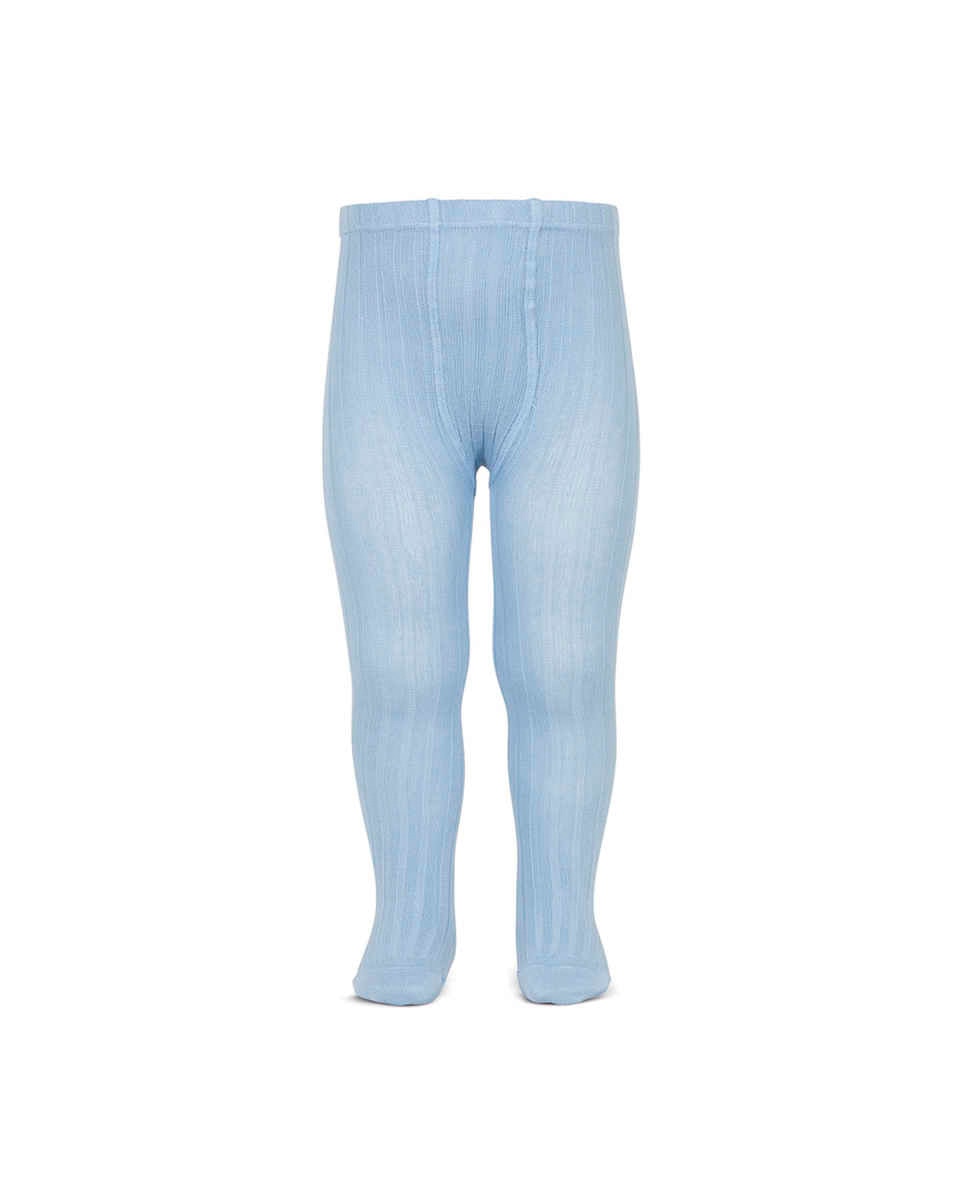 Collants Canelados Azul-claro-1