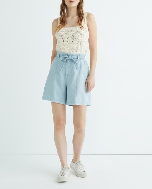 Imagen 0 de Short de mujer confeccionado con cáñamo y lazada cintura