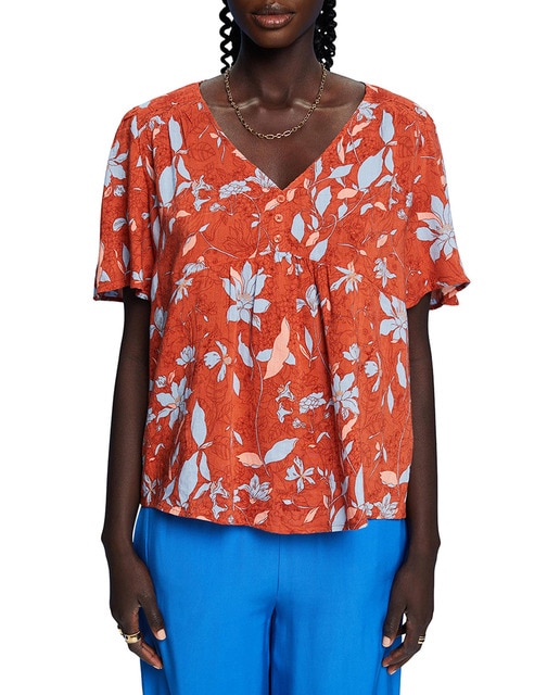 Imagen 0 de Blusa de mujer estampado floral viscosa