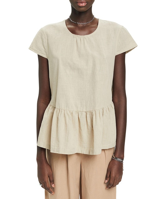 Imagen 0 de Blusa de mujer peplum algodón