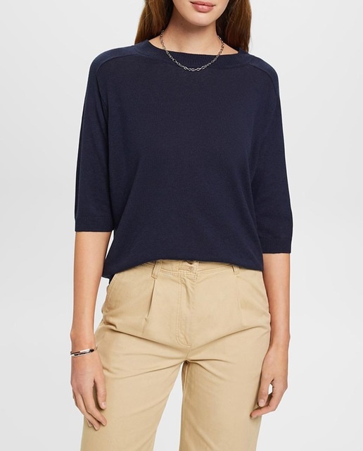 Imagen 0 de Jersey de mujer manga 3/4 con lino