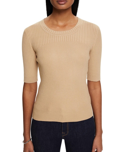 Imagen 0 de Jersey de mujer entallado canalé con viscosa