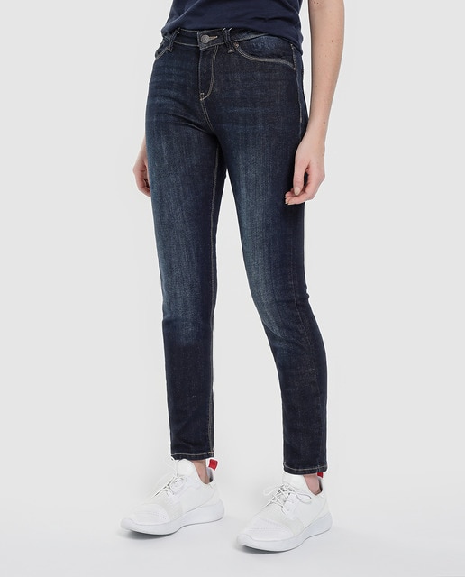 Imagen 0 de Vaquero slim de mujer azul oscuro