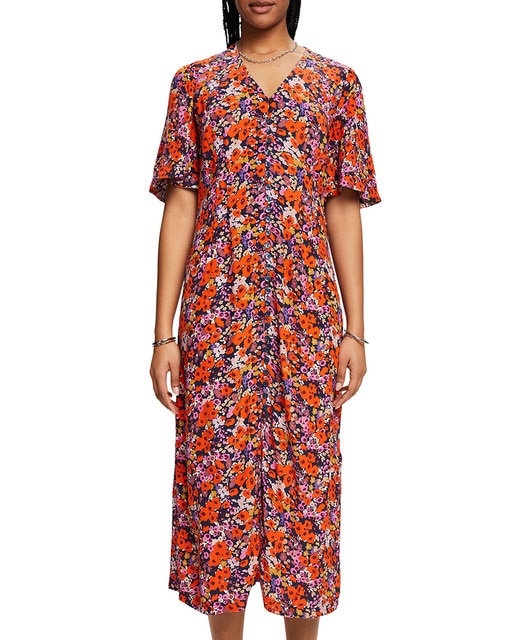 Imagen 0 de Vestido midi aop viscosa